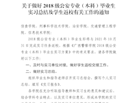 关于做好2018级公安专业（本科）毕业生实习总结有关工作的通知