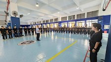 刘世静到我校仙葫校区检查指导2024年全区公安机关新录用非公安专业毕业人员入警训练班（广西警察学院培训点）工作