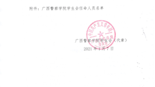 关于广西警察学院学生会任命人员及职务的决定