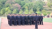 我校在仙葫校区举行优秀班级区队队列会操决赛